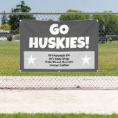 Aangepaste grijze teambanner spandoek (Insitu)