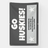 Aangepaste grijze teambanner spandoek (Verticaal)