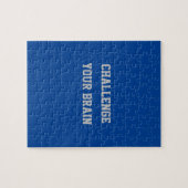 Aangepaste grijze tekstuitdaging voor uw brein die legpuzzel (Horizontaal)