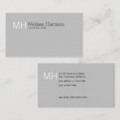Aangepaste grijze Visitekaartjes (Voorkant / Achterkant)