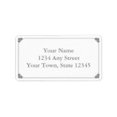 Aangepaste grijze voorbedrukte Adresetiketten Etiket (Voorkant)