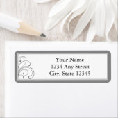 Aangepaste grijze voorgedrukte adreslabels voor re etiket (Insitu)