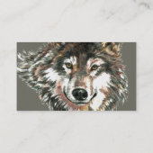Aangepaste Grijze Wolf Contractor Visitekaartje (Achterkant)