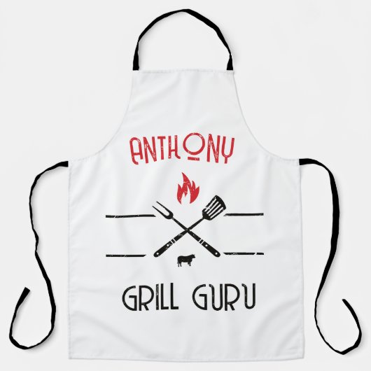 Aangepaste Grill Guru Aangepast Schort (Voorkant)