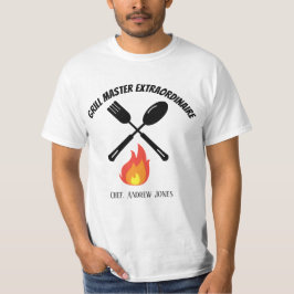Aangepaste Grill Master Buitengewone grappige gril T-shirt
