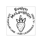 Aangepaste grillige aardbei retour adres stempel (Afrduk)