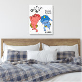 Aangepaste grillige grappige Japanse Kanji kalligr Canvas Afdruk (Insitu (Slaapkamer))