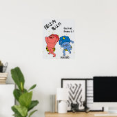 Aangepaste grillige grappige Japanse Kanji kalligr Poster (Thuiskantoor)