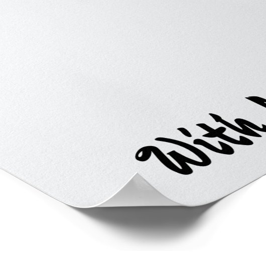 Aangepaste grillige grappige Japanse Kanji kalligr Poster (Hoek)