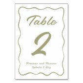 Aangepaste grillige hand geschreven olijf groen wi kaart (Voorkant)