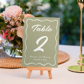 Aangepaste grillige hand geschreven olijf groen wi kaart