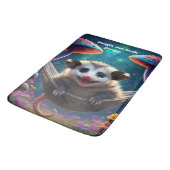 Aangepaste grillige Opossum Psychedelic Hippie Badmat (Gekanteld)