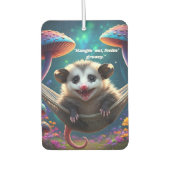 Aangepaste grillige Opossum Psychedelic Hippie Luchtverfrisser (Voorkant)