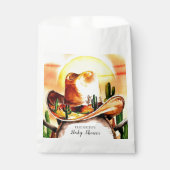 Aangepaste grillige Pastel Cowboy Baby shower Bedankzakje (Voorkant)