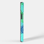 Aangepaste grillige Schattige blauw groen patroon Case-Mate iPhone Case (Achterkant / Rechts)