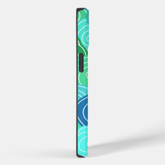 Aangepaste grillige Schattige blauw groen patroon Case-Mate iPhone Case (Achterkant / Rechts)