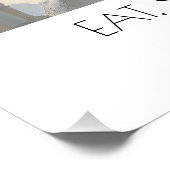 Aangepaste grillige witte bloemen in vaas en breie perfect poster (Hoek)