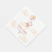 Aangepaste grillige zoete drijvende kitten baby me servet (Hoek)