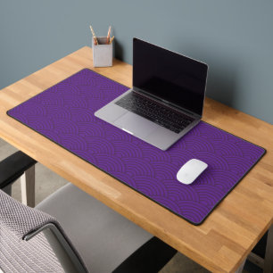 Aangepaste Grimace Paarse Japanse Seigaiha Wave Bureaumat
