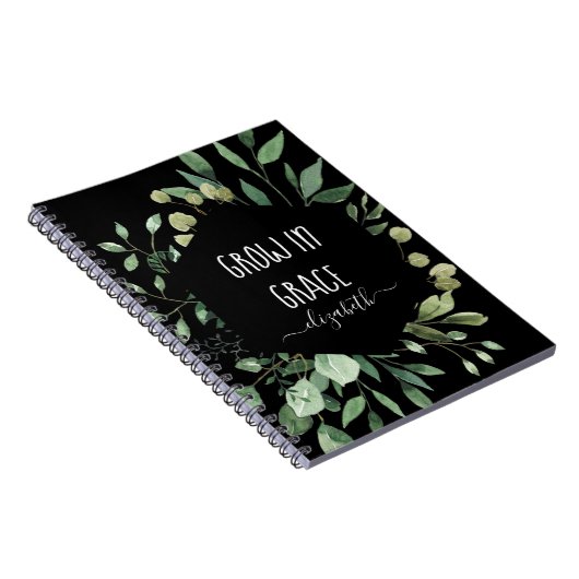 Aangepaste groei in Grace Waterverf Greenery Chris Notitieboek (Rechterzijde)