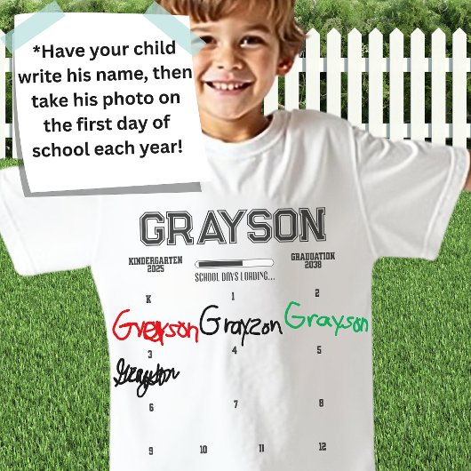 Aangepaste groei met mij K-12 Signature Keepsake T-shirt