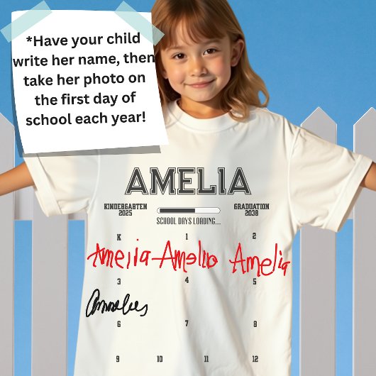 Aangepaste groei met mij K-12 Signature Keepsake T-shirt