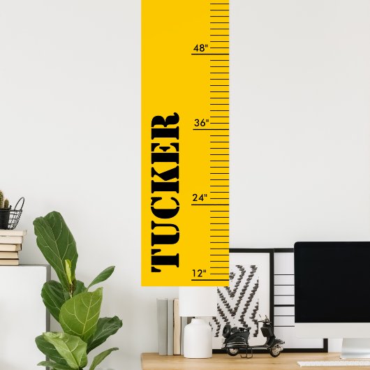 Aangepaste groeigrafiek - Ruler Poster (Thuiskantoor)