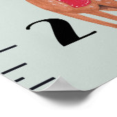 Aangepaste groeimeter met malse bosdieren poster (Hoek)