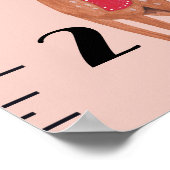 Aangepaste groeimeter met schattige bosdieren poster (Hoek)