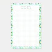 Aangepaste Groen Blauw Dot Grid Student Gift Plann Post-it® Notes (Voorkant)