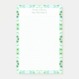 Aangepaste Groen Blauw Dot Grid Student Gift Plann Post-it® Notes