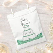 Aangepaste groen bruiloft taart favoriete tassen bedankzakje (Geknipt)