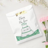 Aangepaste groen bruiloft taart favoriete tassen bedankzakje (Gezegeld)