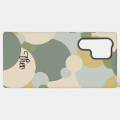 Aangepaste groen-gele molecule Samsung Phone Case Galaxy Hoesje (Achterkant horizontaal)