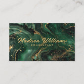 Aangepaste Groen Goud Zwart Goud Professioneel Visitekaartje (Voorkant)