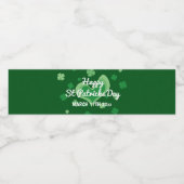 Aangepaste groen Happy St Patricks Day party Waterfles Etiket (Enkel label)