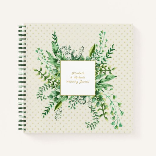 Aangepaste groen laat bruiloft Vrijgezellenfeest Notitieboek (Voorkant)