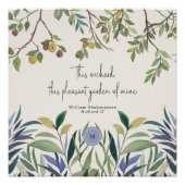 Aangepaste Groen Modern Monogram Zomer Quote Perfect Poster (Voorkant)