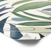 Aangepaste Groen Modern Monogram Zomer Quote Perfect Poster (Hoek)