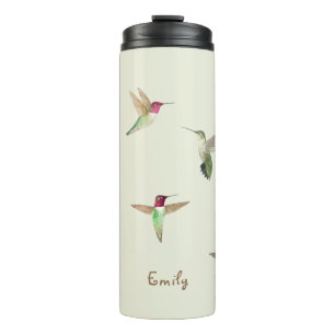 Aangepaste groene Anna's Hummingbird Thermosbeker