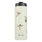 Aangepaste groene Anna's kolibrie Thermosbeker (Voorkant)