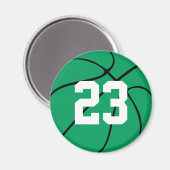 Aangepaste groene Basketball Round Fridge Magnet (Voorkant / Achterkant)
