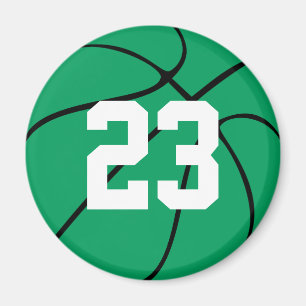 Aangepaste groene Basketball Round Fridge Magnet