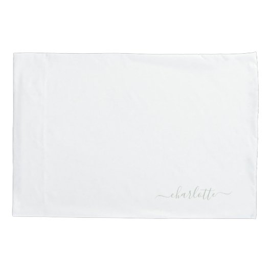 Aangepaste groene Bed Kussen Kussensloop (Achterkant)