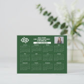 Aangepaste groene bedrijfsagenda 2027 briefkaart (Staand voorkant)