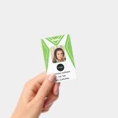 aangepaste groene bedrijfsmedewerker Foto, Logo, C Badge (Handheld)