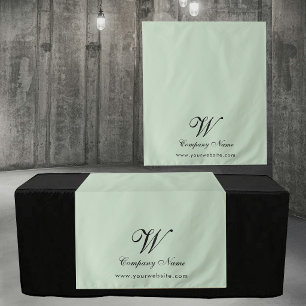Aangepaste groene bedrijfstafel Runner Banner Scri Wandkleed