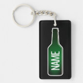 Aangepaste groene bierfles acryl sleutelhanger cad (Voorkant)