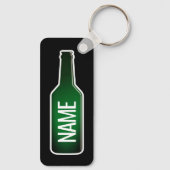 Aangepaste groene bierfles aluminium sleutelhanger (Achterkant)