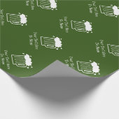 Aangepaste groene bierkruik Kerstmis en Verjaardag Cadeaupapier (Hoek)